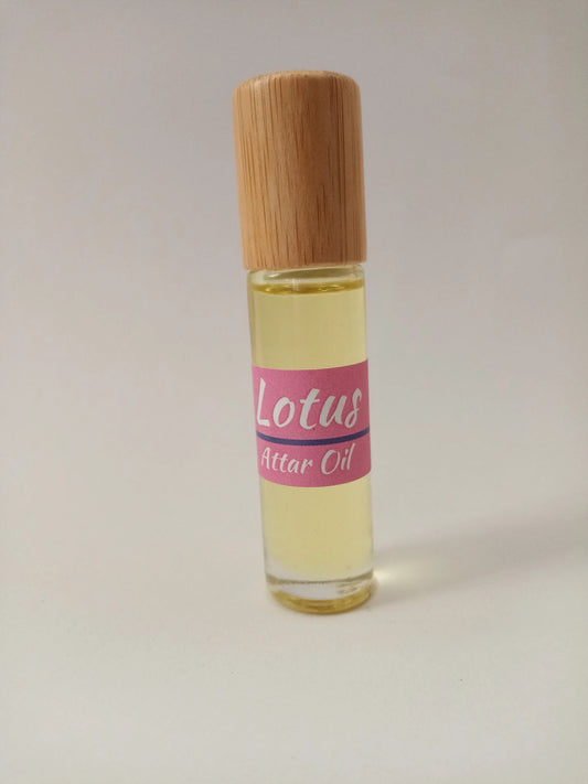 Lotus Attar Oil – Natural, Alcohol-Free Perfume | Long-Lasting &amp; Pure | 3ml, 10ml, 50ml